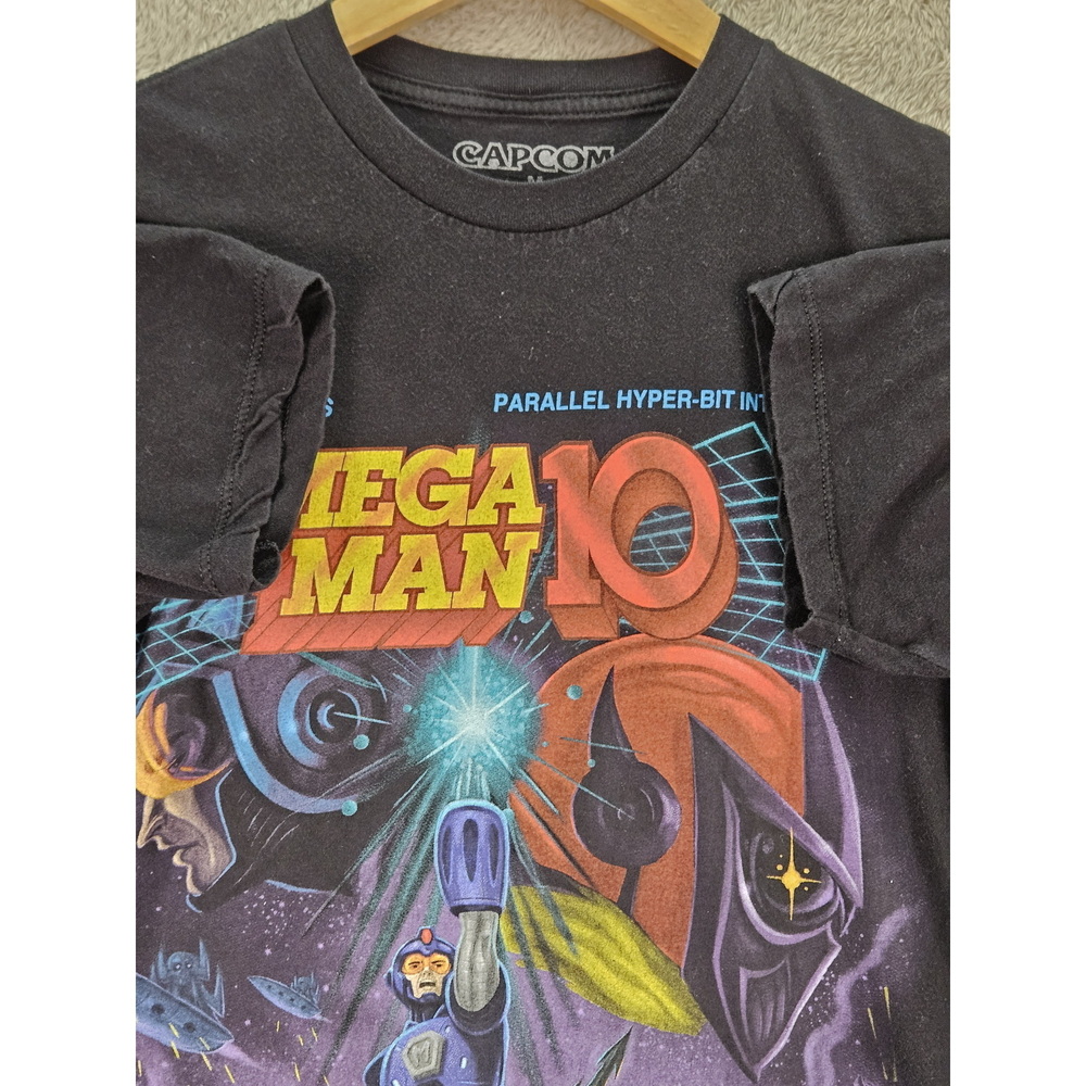 Mega Man T-shirt Video Game Tee Crewneck Size M Black - Picture 4 of 10